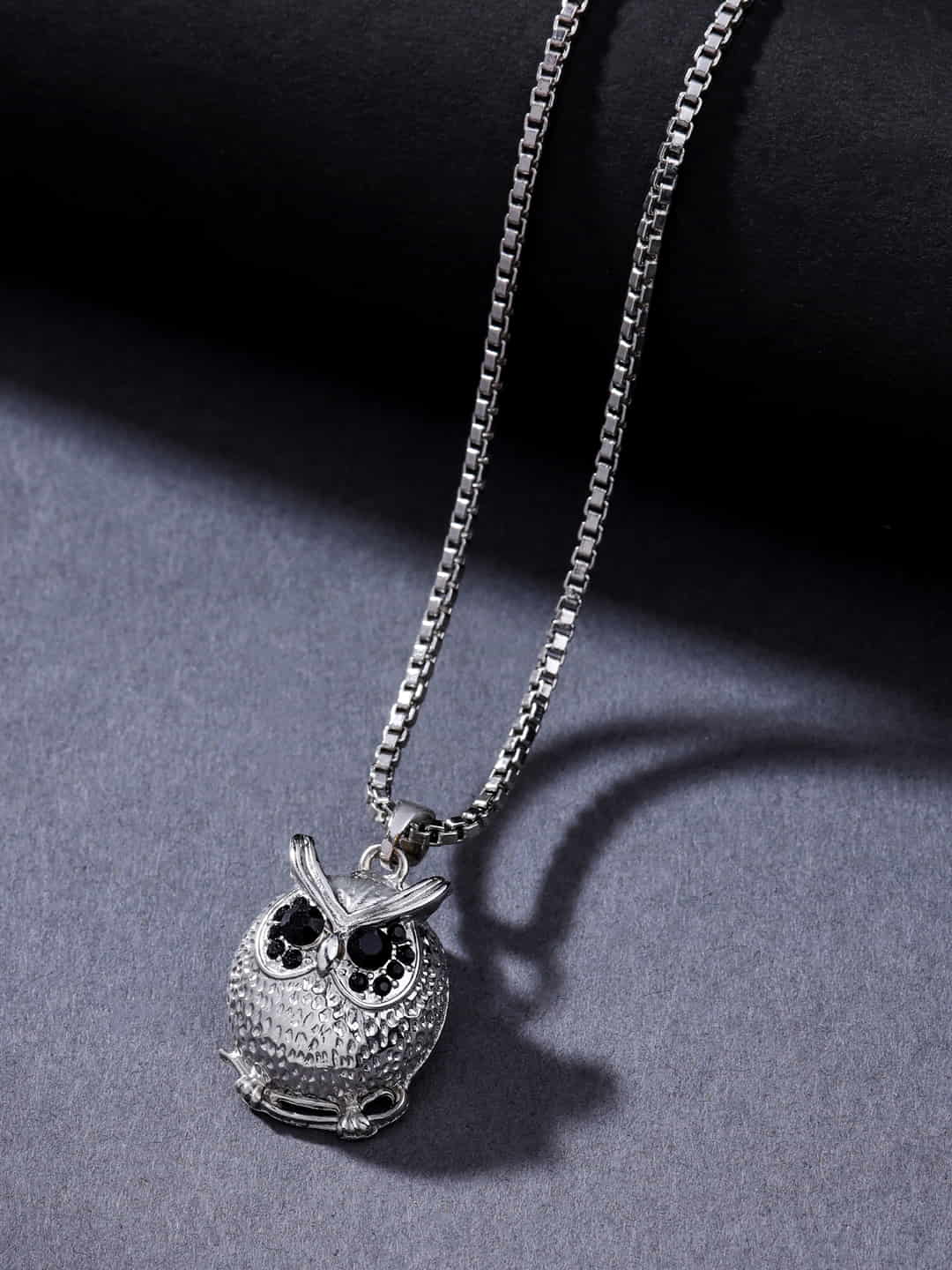 Owl locket deals neck chain