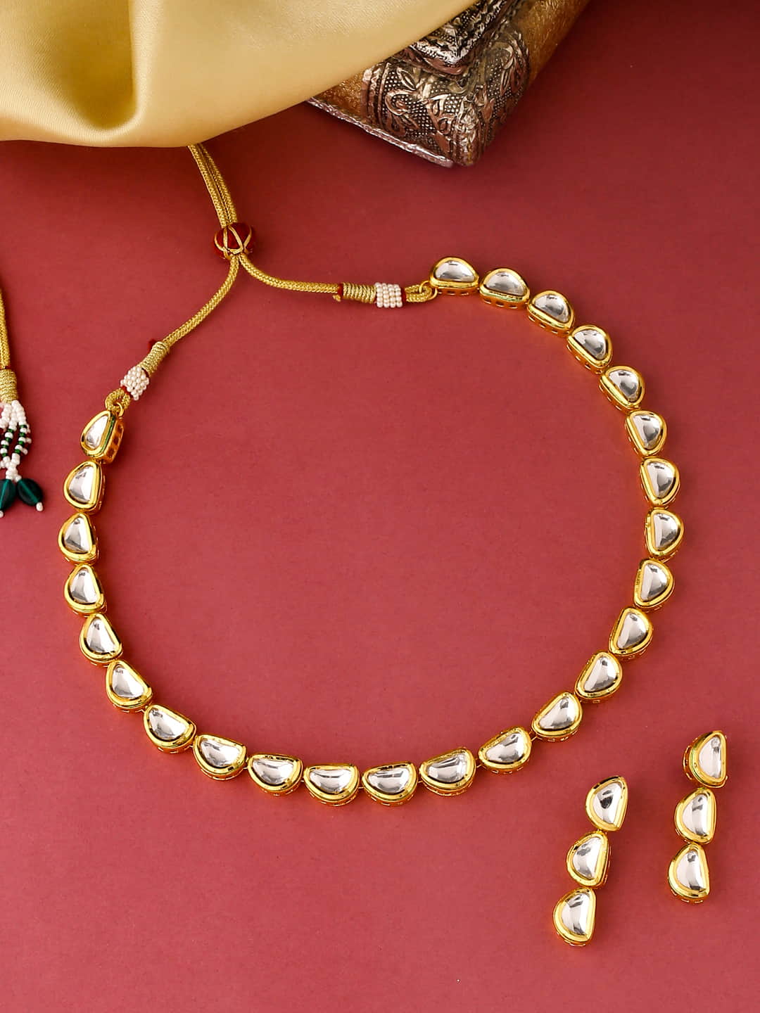 Single layer outlet kundan necklace