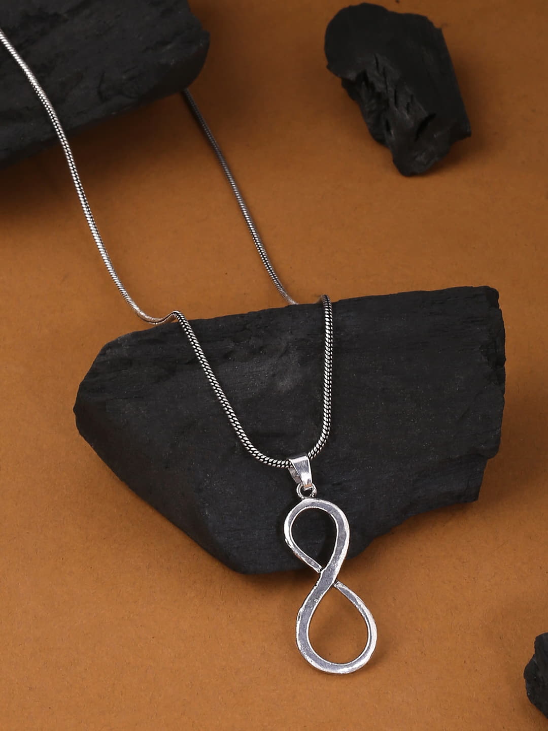 Mens oxidized hot sale silver necklace