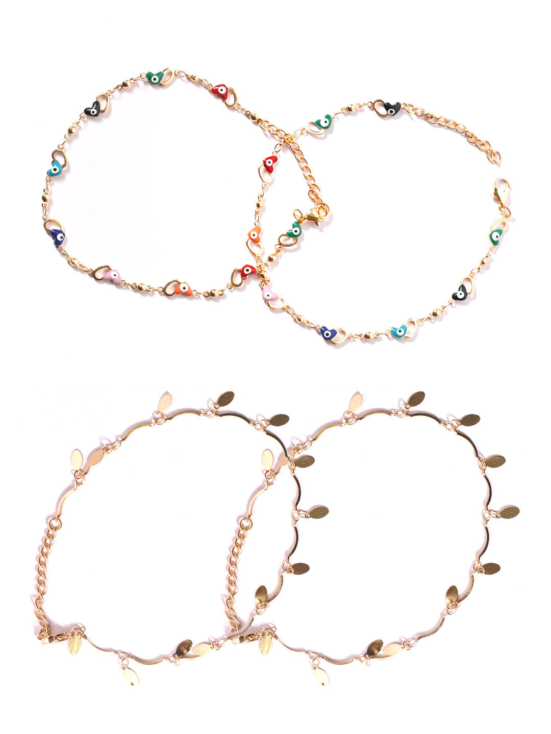 Stone Anklets Combo - Set of 2