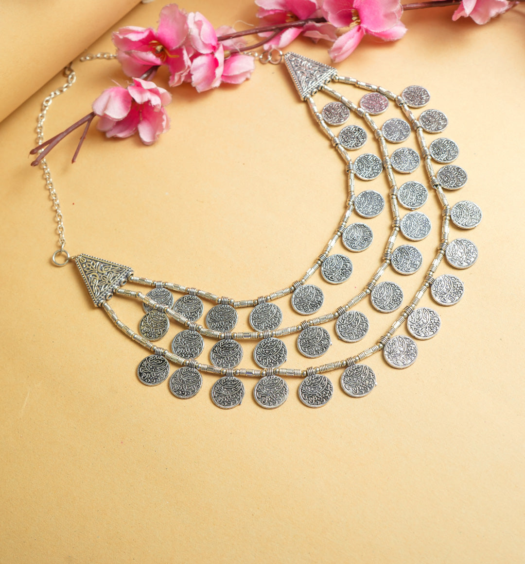 Oxidized Layered Necklace