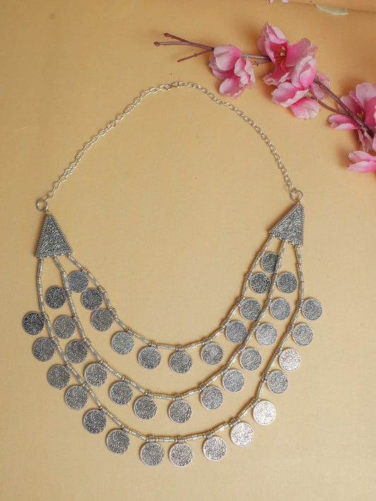 Oxidized Layered Necklace