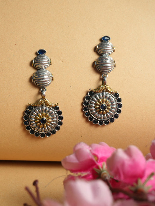 Dual Tone Oxidised Earrings