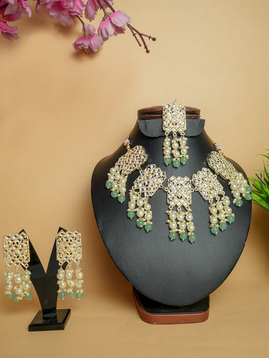 Gold Plated Kundan Jewellery Set