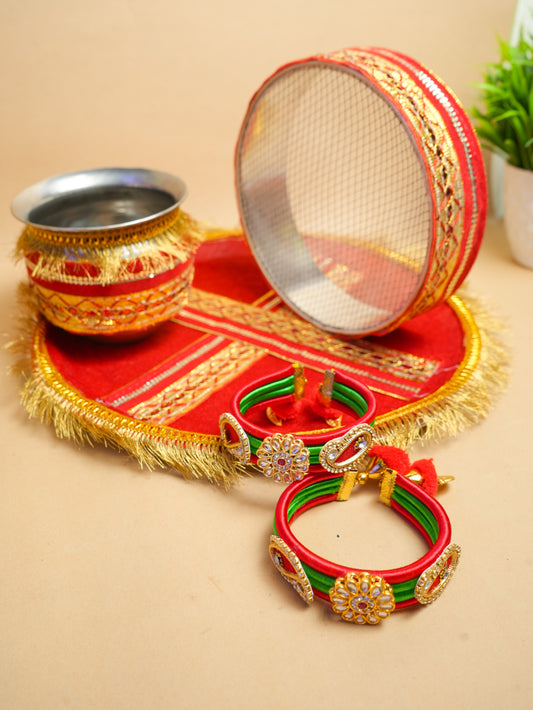 raditional Karwa Chauth Thali with Bangle