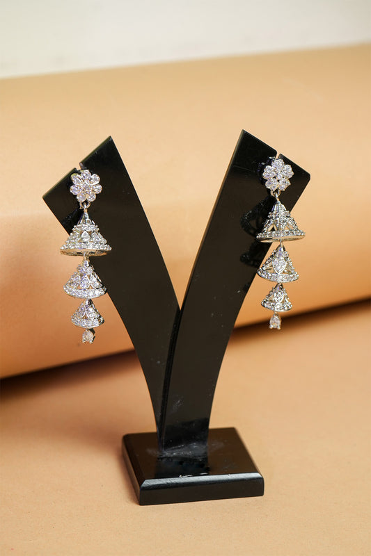 Sparkling Tiered Drop Earrings