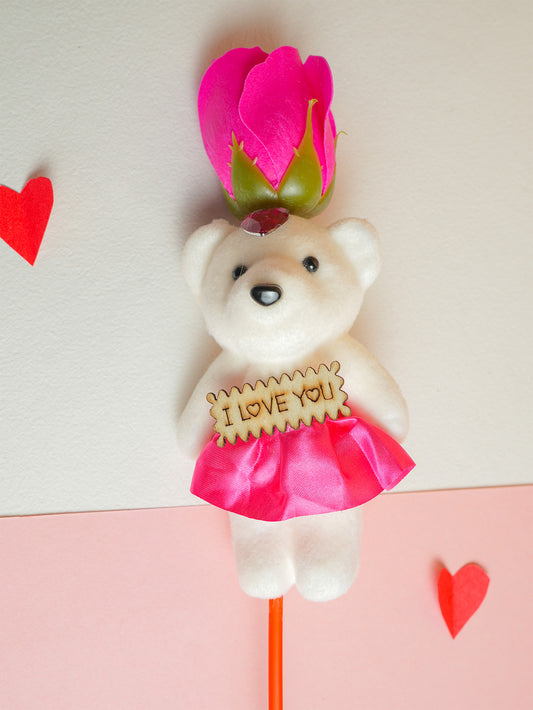 Romantic Gift Combo - Earrings, Evil Eye Anklet, Perfume & Teddy Bear