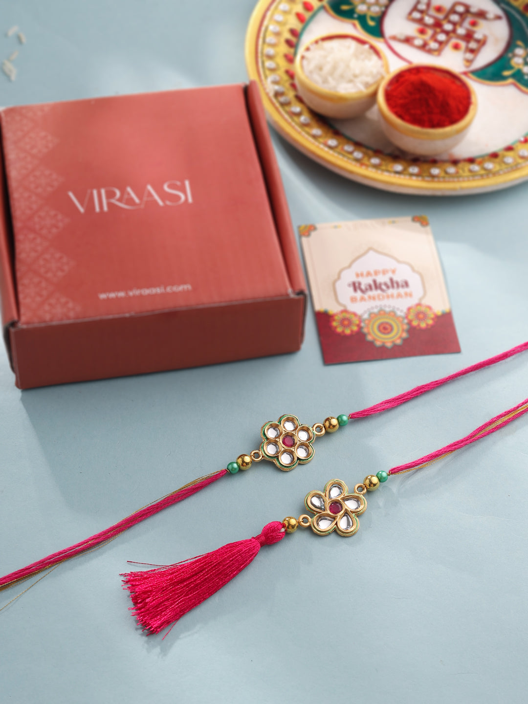 Bhaiya Bhabhi Rakhi gift set with Jade Plant