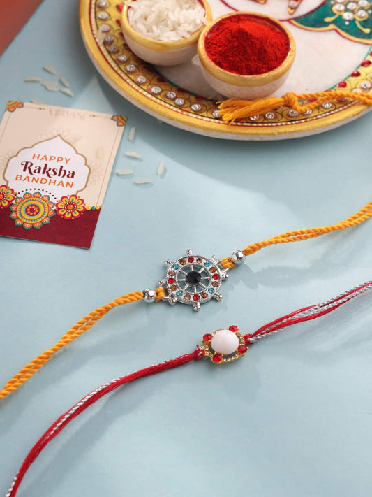 Set of 2 Colorful Rakhis For Brother