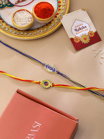 Set of 2 Meenakari Rakhis For Brother