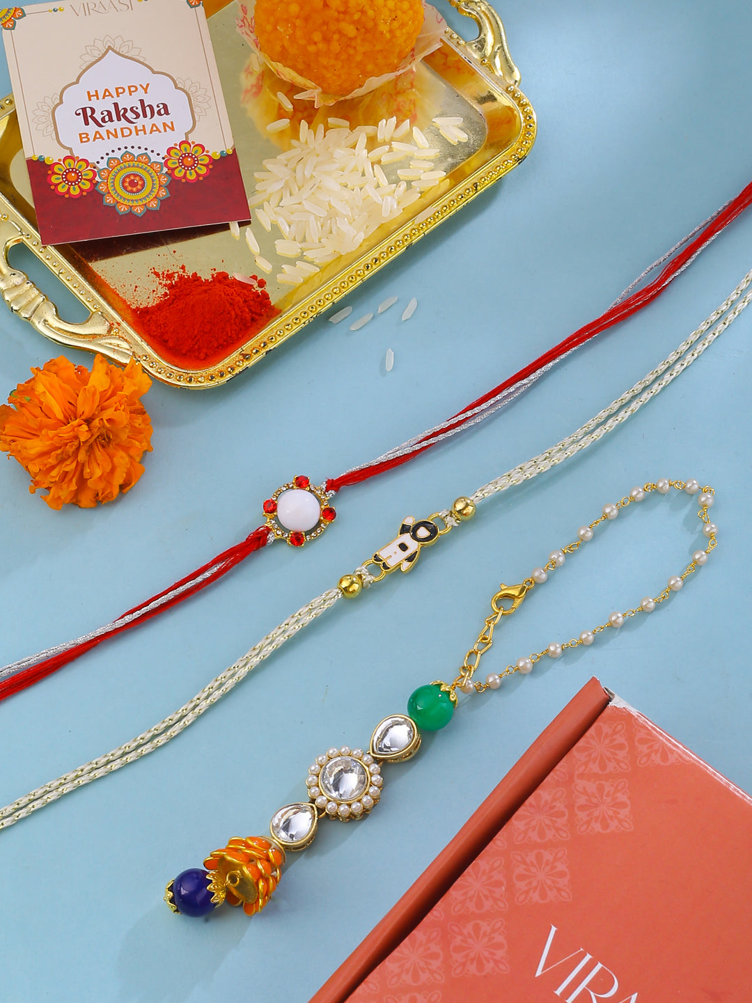 Bhaiya Bhabhi and Kid Rakhi gift set with Jade Plant