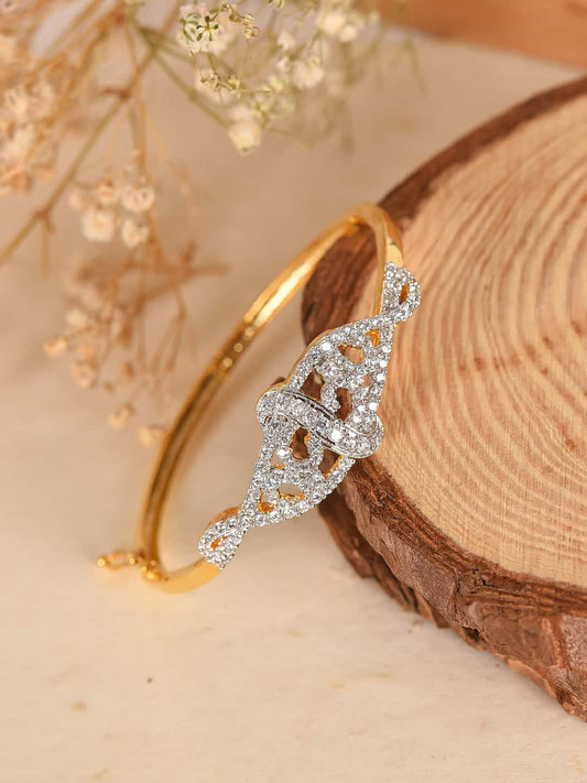 Gold Plated White AD Bracelet