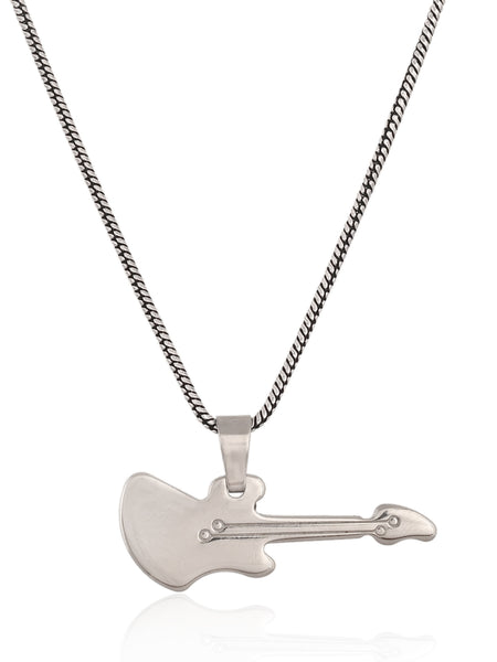 Silver Men Stainless Steel Guitar Pendant Chain at Rs 80/piece in New Delhi