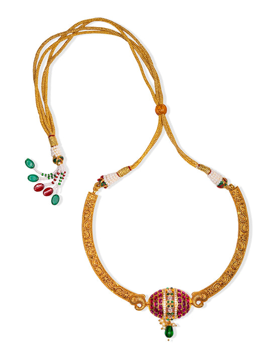 Gold Plated Multi colour Necklace Set