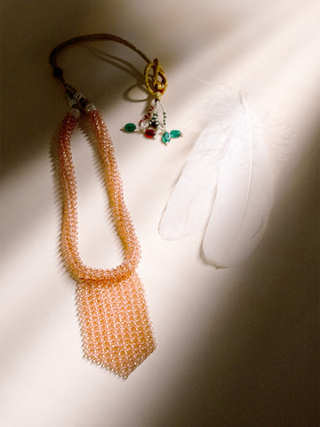 Orange Necklace For Girls