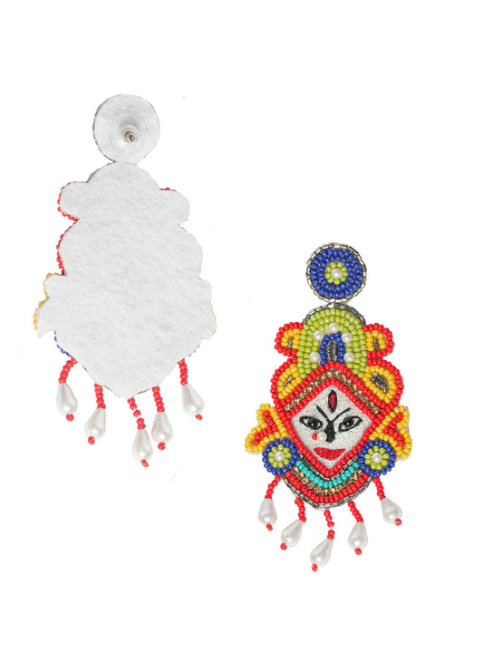 Handcrafted Beaded Navratri Earrings