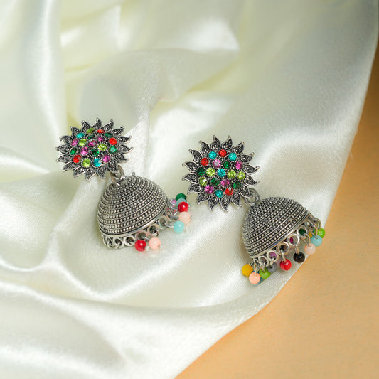 Oxidized Silver Jhumka