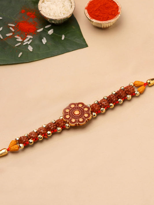 Rudraksha Rakhi For Brother