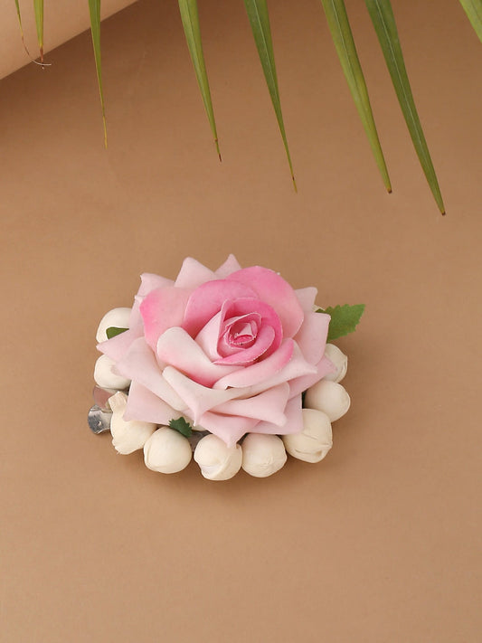 Pink Flower Hair Accessories for Women