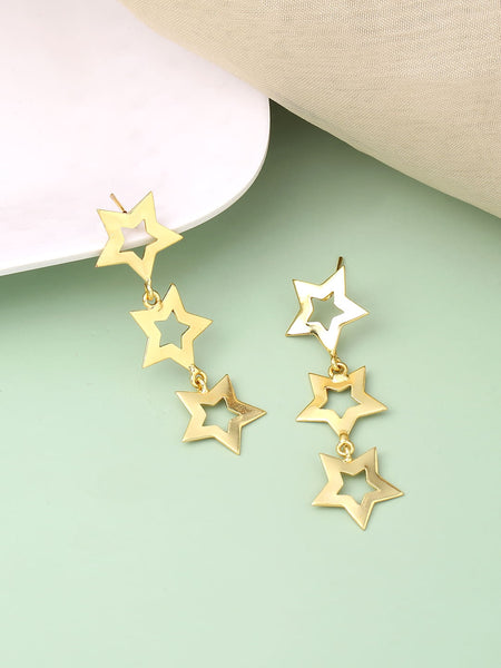 Gold Stars Ear Cuff Set Shooting Star Dangle Earrings Unique Celestial  Jewelry | eBay