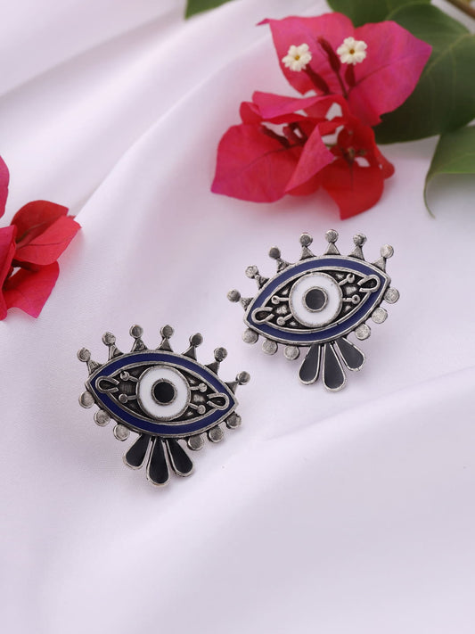 Evil Eye Enameled Earrings