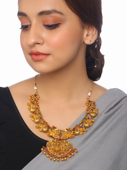 Antique Gold Plated Traditional Necklace