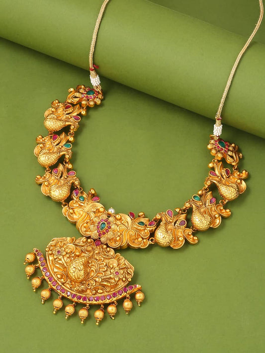 Antique Gold Plated Traditional Necklace