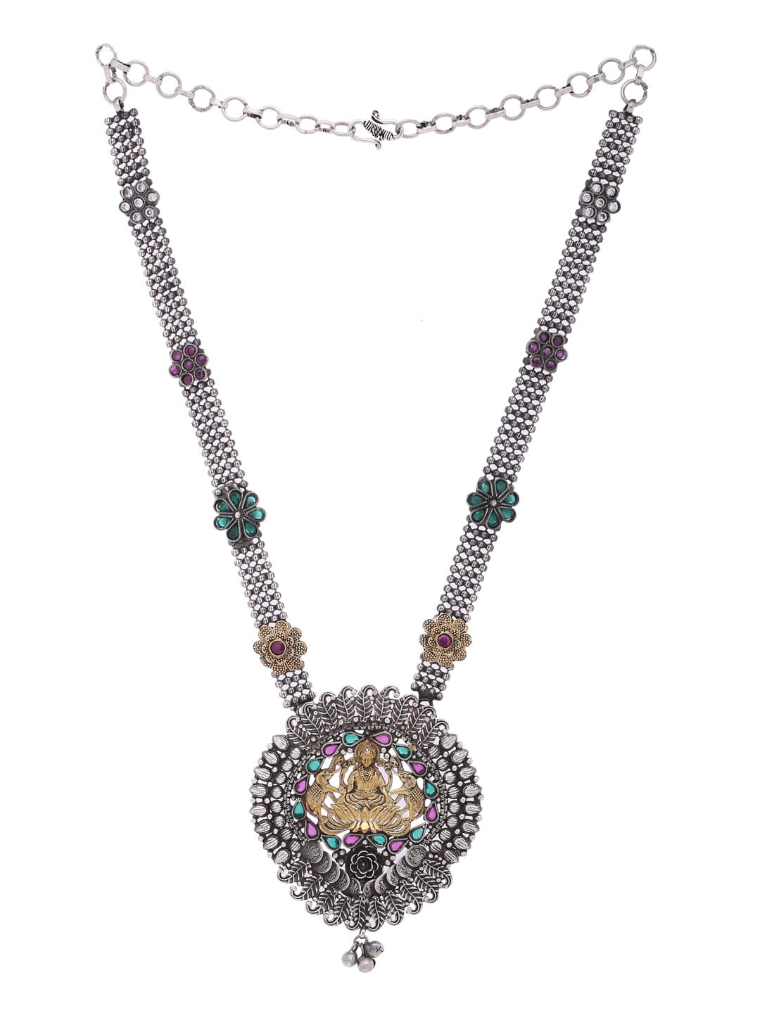 ethnic-dual-tone-long-necklace-viraasi