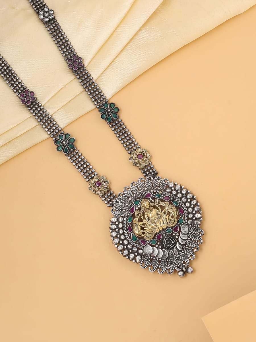 ethnic-dual-tone-long-necklace-viraasi