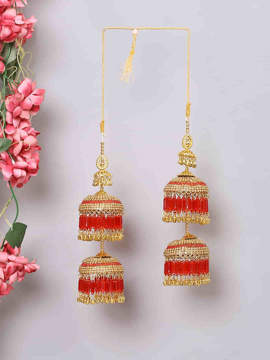 Gold Plated Ghungroo Bridal Kaleera for Women and Girls