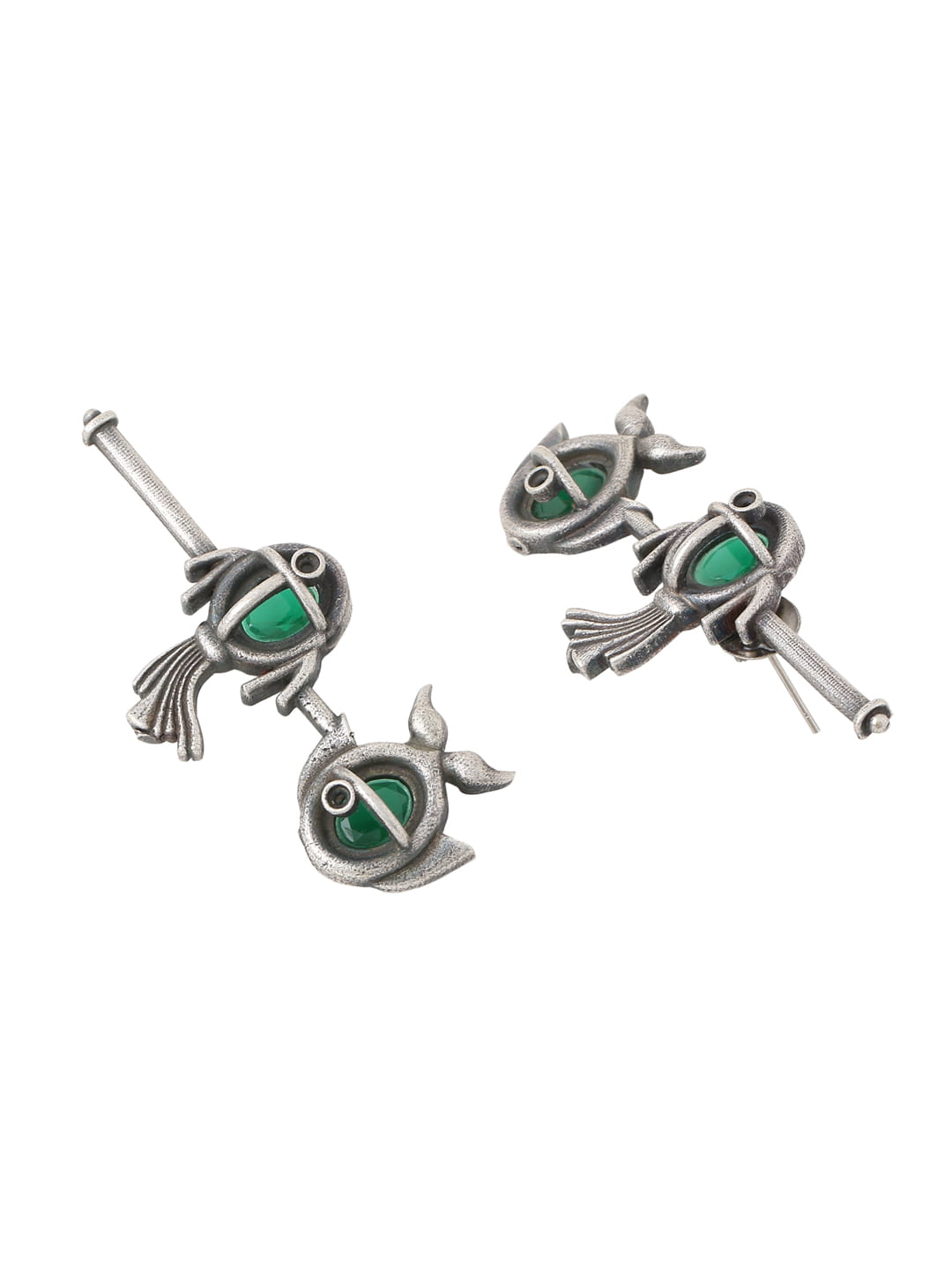 fish-shape-oxidized-earrings-with-green-stone-viraasi