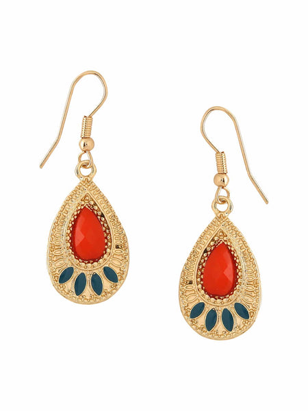 62% OFF on Rich Lady Black Alloy Gold Plated Party Wear Earrings on Snapdeal  | PaisaWapas.com