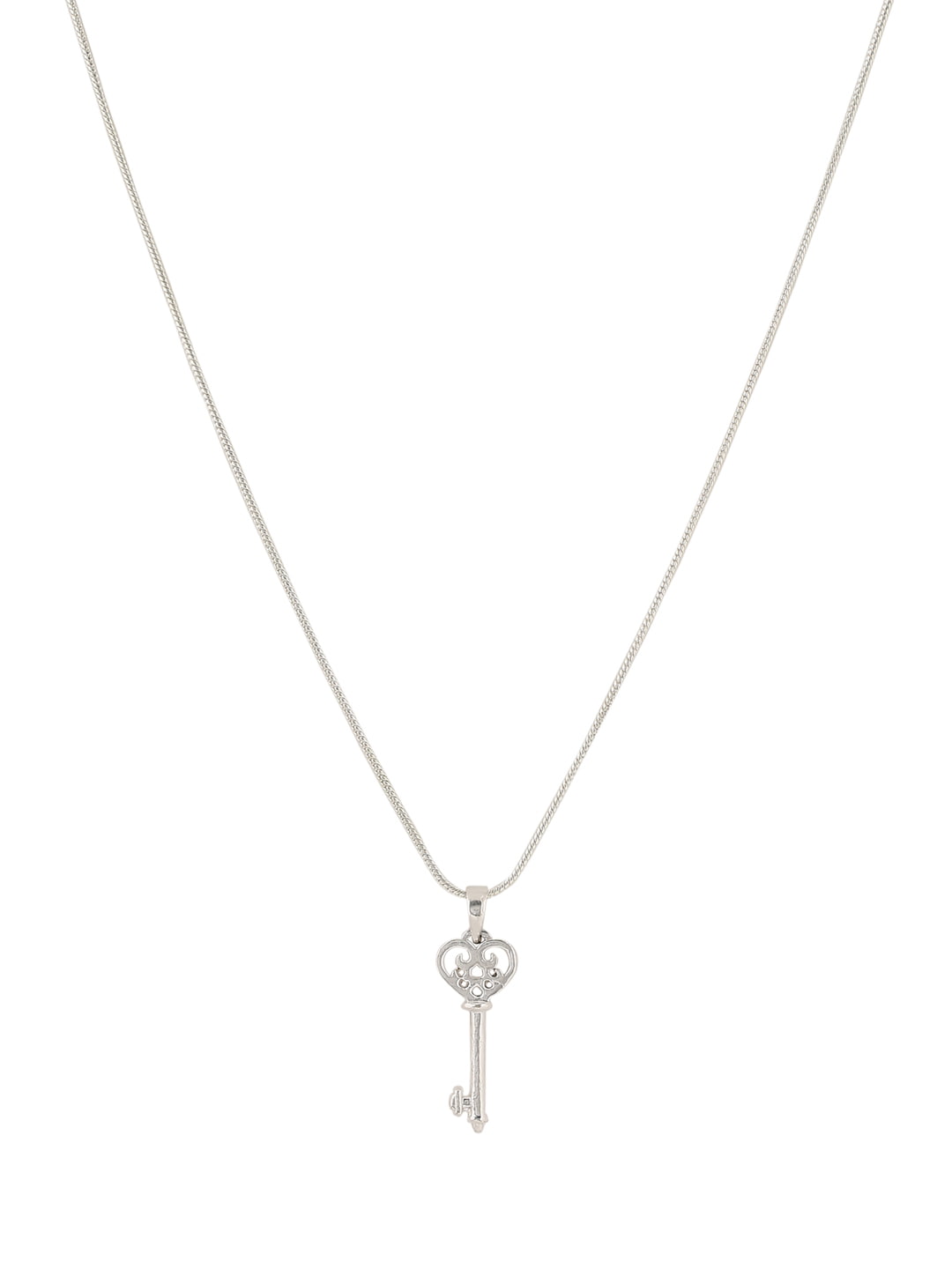 silver-plated-key-shape-small-pendant-and-chain-set-viraasi