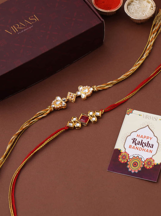 Set of 2 Multi-Color Rakhi For Bhai