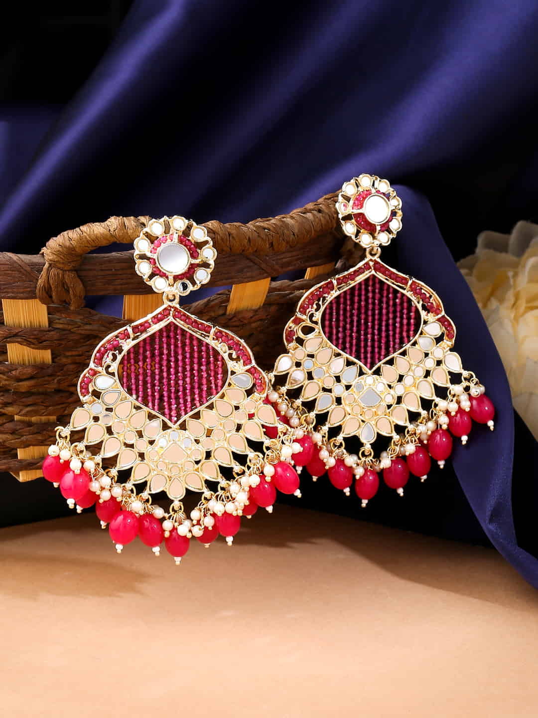 Lightweight Mirror Jhumka – Khanak by Ankita