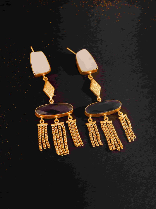 Gold Plated Handcrafted Dnagler Earrings for Women