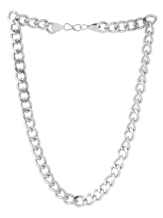 Silver Plated Cuban Link Chain For Men